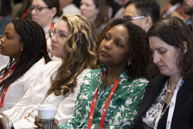 Audience members listen to a presentation during EPI|Lifestyle 2025 at the Hyatt Regency New Orleans in New Orleans, Louisiana.